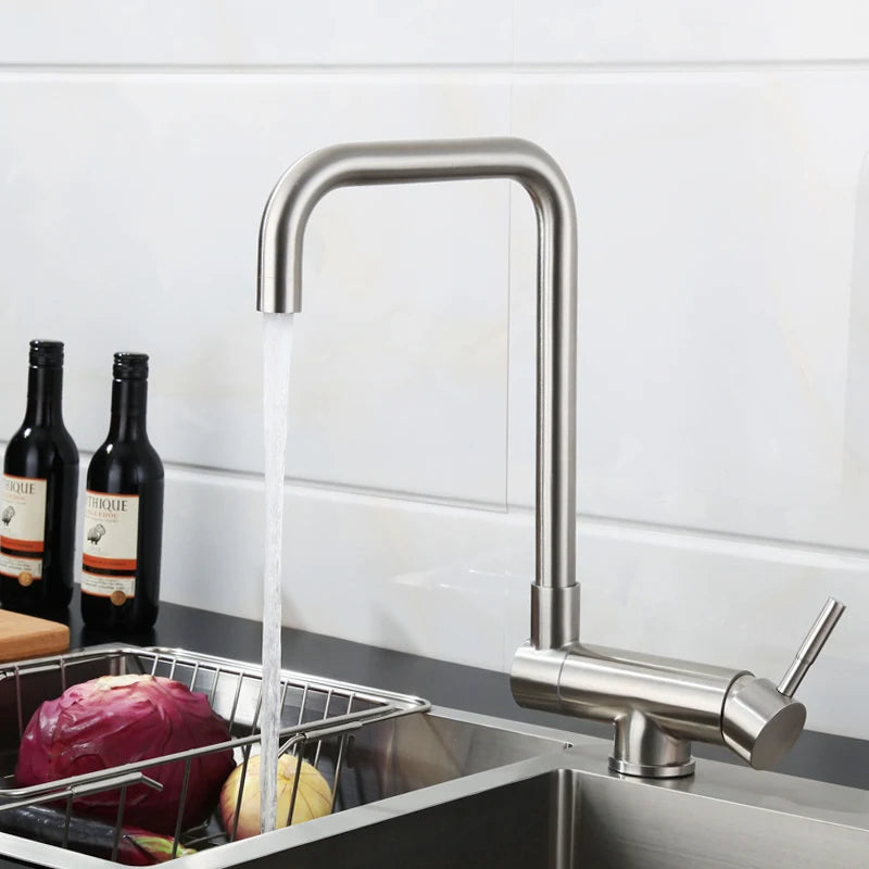 Torneira Monocomando cozinha inox dobrável