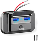 Carregador USB duplo rápido 3.0 para Motorhome, Trailer, Camper