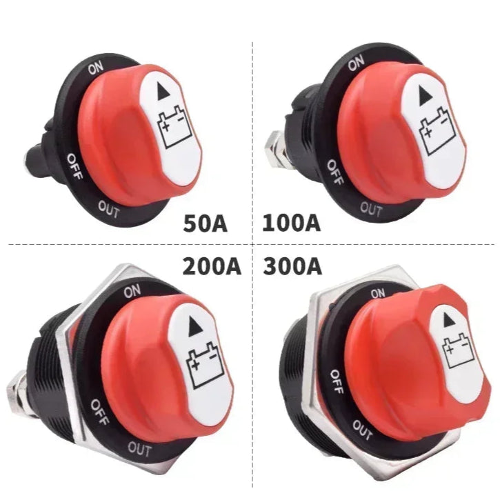 Interruptor de corte de bateria rotativo 12V 24V DC 50A 100A 200A 300A