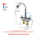 Torneira água fria e água quente para cozinha e pia motorhome e trailer
