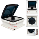 CLARABÓIA 36 X 36 CM COM EXAUSTOR, VENTILADOR E LED 12V