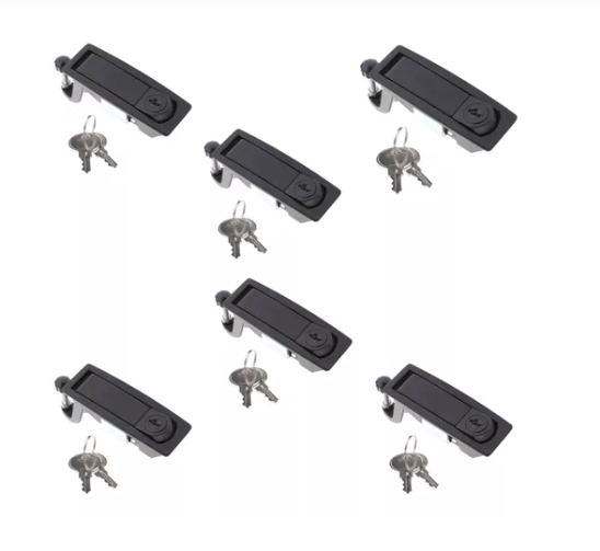 Fechadura Bagageiro Tulha Preto 93 x 34 mm Trailer Motorhome
