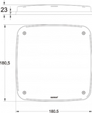 Luminária externa lateral quadrada 50W 12V ou 24V