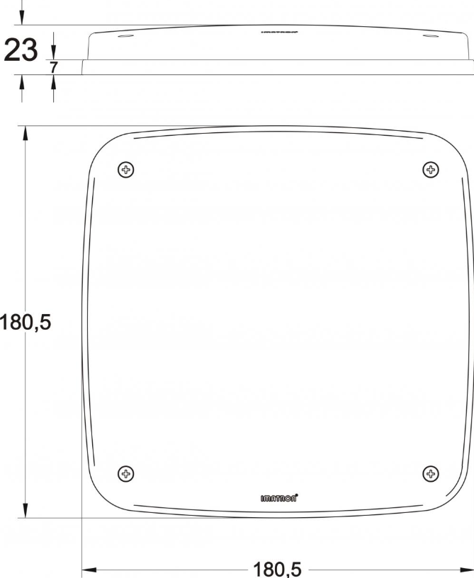 Luminária externa lateral quadrada 50W 12V ou 24V