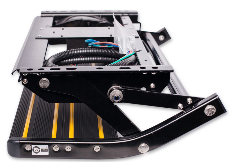 Escada elétrica 1 degrau alumínio com luz de led 12v