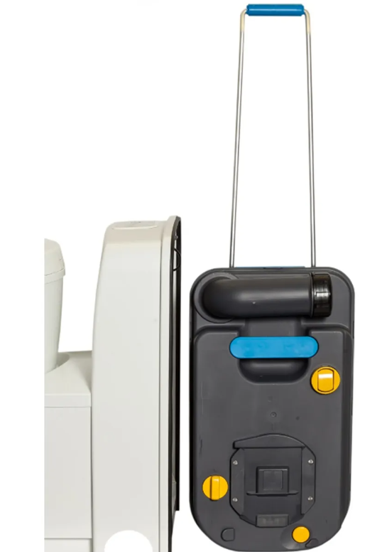 Vaso sanitário cassete luxo com caixa de detritos e porta de serviços