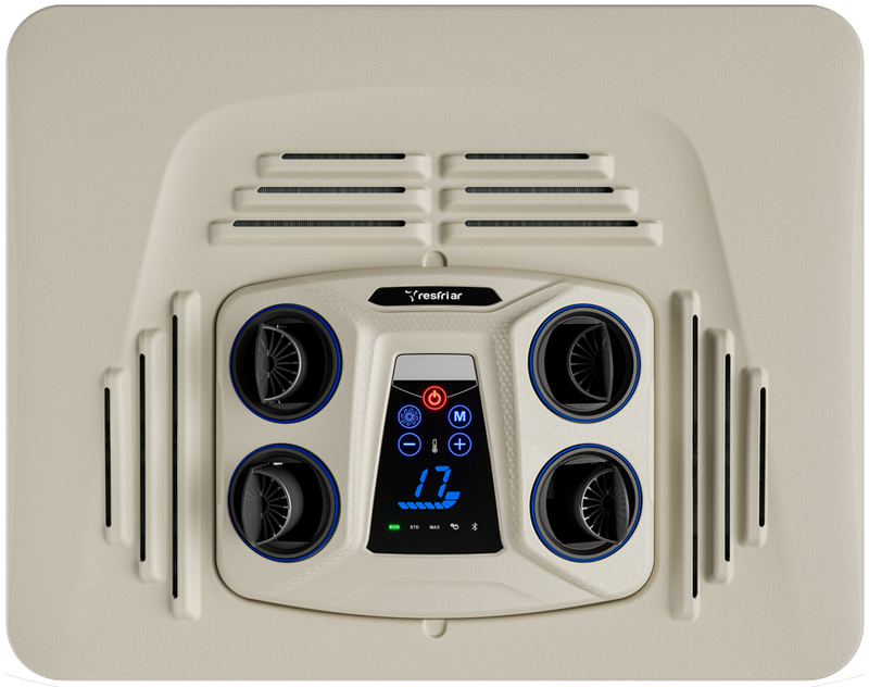 Ar-Condicionado Automotivo Resfri Ar Série 2 – Potência, Sofisticação e Eficiência para o seu Motorhome ou Trailer!