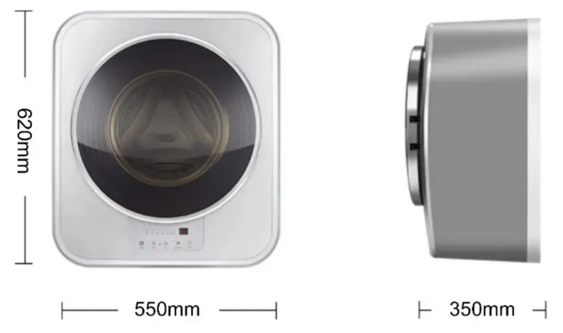 Mini Máquina De Lavar E Secar 3kg Motorhome Branco