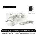 Conjunto De Panelas Portátil Cerâmica