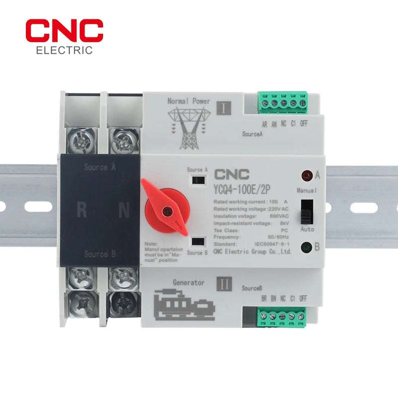 Chave Transferência Automática Mono 2 Polos 220v 63 ou 100a