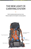 Mochila Discovery 70 litros + 5 Naturehike