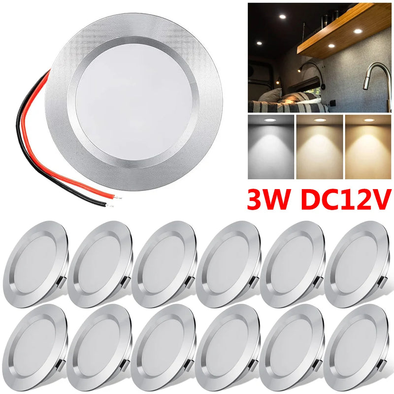 Kit de Luzes led embutidas 12v para Trailer Motorhome - Iluminação Moderna e Econômica
