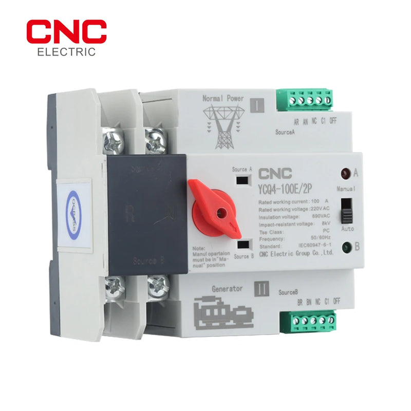 Chave Transferência Automática Mono 2 Polos 220v 63 ou 100a