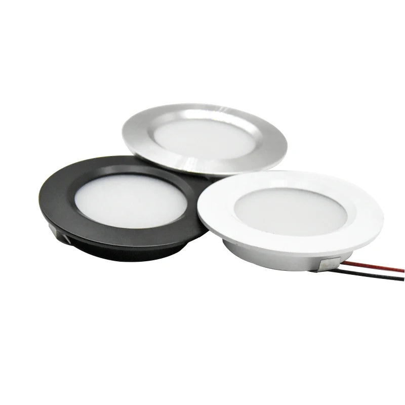 Kit 05 Refletores LED Slim Embutido 68mm - 12V ou 24V / 3W / Design invisível. Impacto Absoluto.