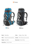 Mochila Discovery 70 litros + 5 Naturehike