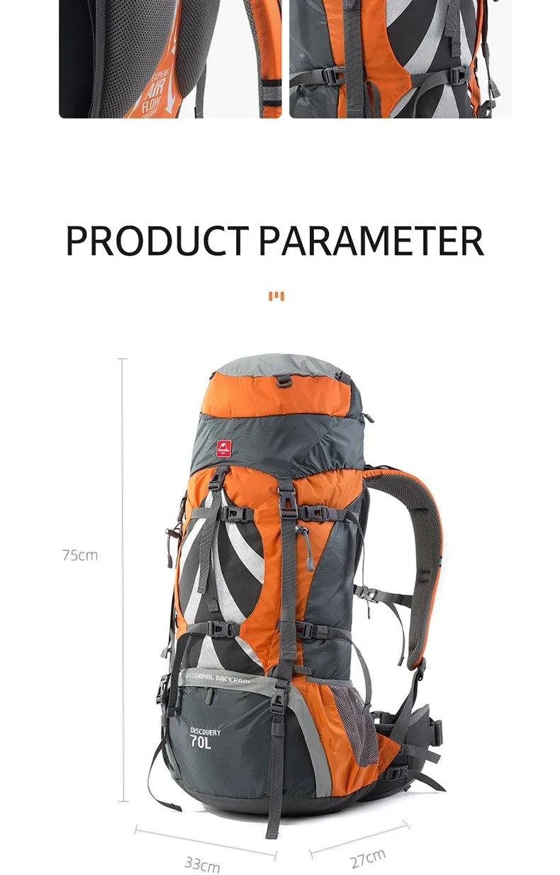 Mochila Discovery 70 litros + 5 Naturehike
