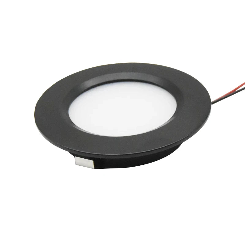 Kit 05 Refletores LED Slim Embutido 68mm - 12V ou 24V / 3W / Design invisível. Impacto Absoluto.