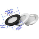 Kit 05 Refletores LED Slim Embutido 68mm - 12V ou 24V / 3W  Design invisível. Impacto Absoluto.