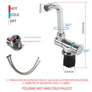 Torneira água fria e água quente para cozinha e pia motorhome e trailer