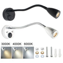 Luminária de Leitura LED 3W 12/24V para Motorhome e Trailer – Moderna, Compacta e Funcional