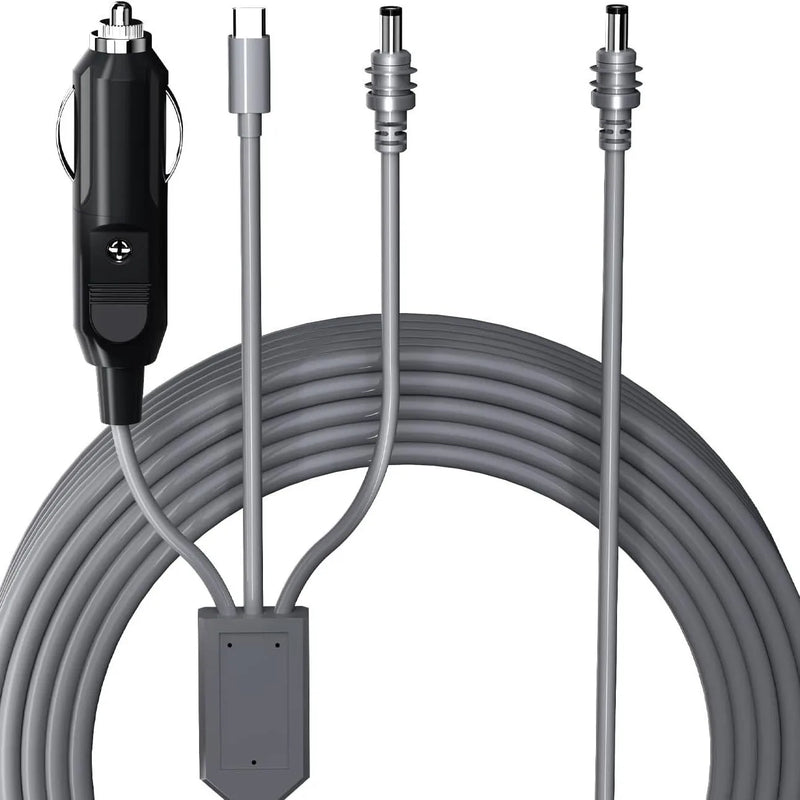 Starlink Mini 3 in 1 DC Power Cable 10FT 100W USB C 12-24V Cigarette Lighter Plug and DC Male Power Cable Cord for Starlink Mini