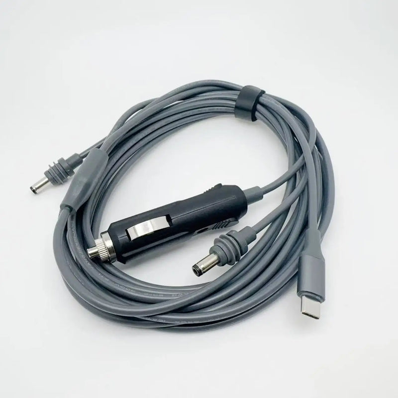 Starlink Mini 3 in 1 DC Power Cable 10FT 100W USB C 12-24V Cigarette Lighter Plug and DC Male Power Cable Cord for Starlink Mini